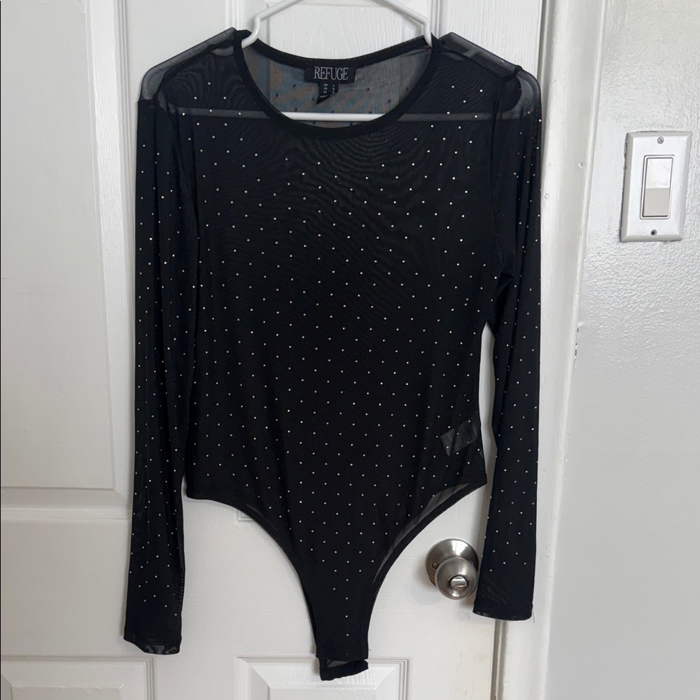 Refuge Studded Black Bodysuit